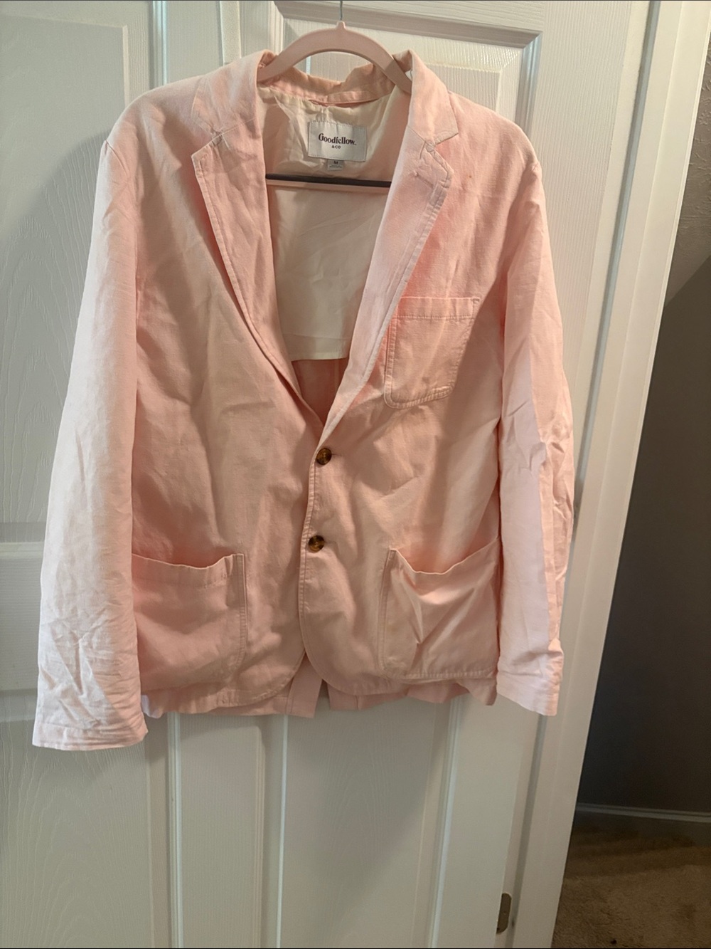 Goodfellow & co pink linen jacket size M